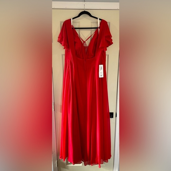 Azazie Ashika Red Dress - Picture 4 of 7